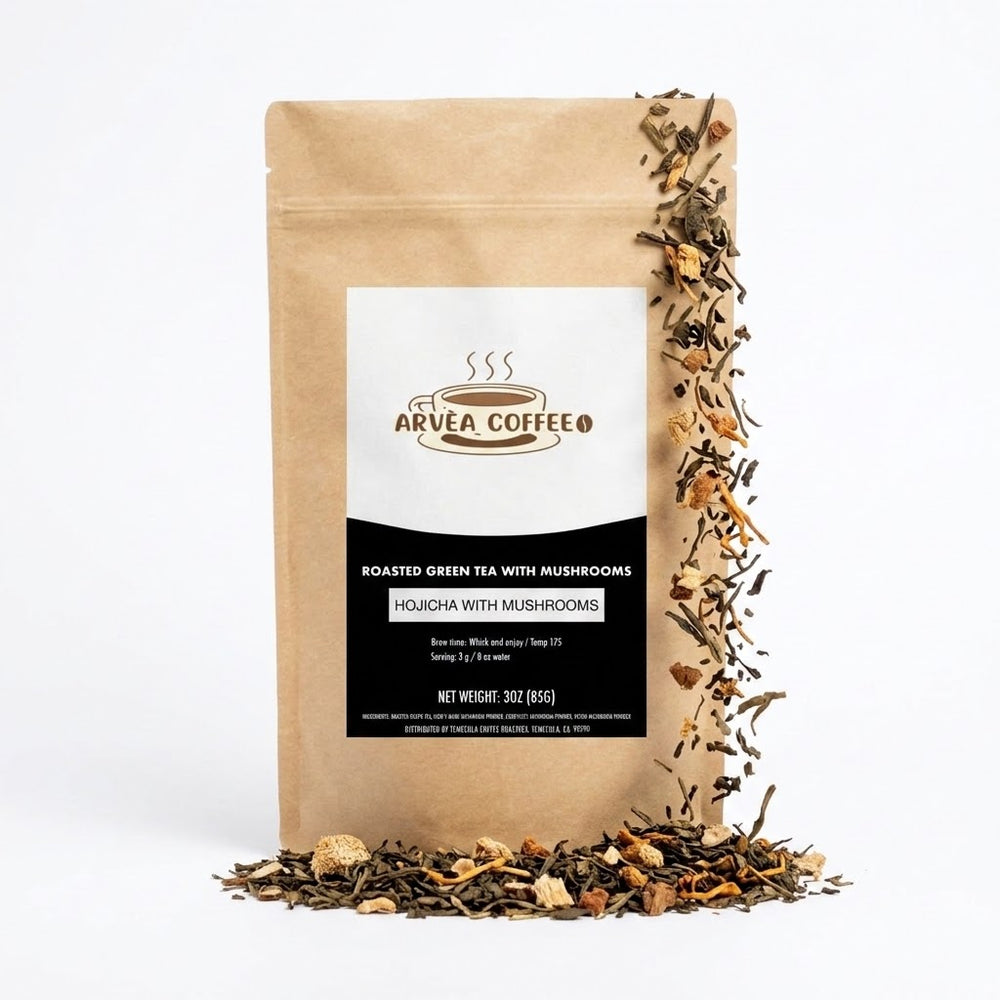 Hojicha With Mushrooms