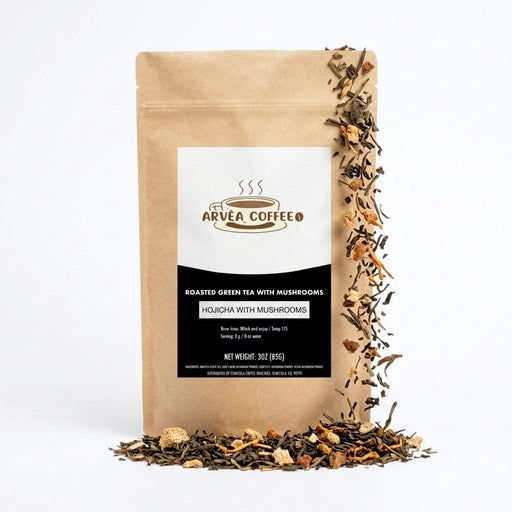 Hojicha With Mushrooms